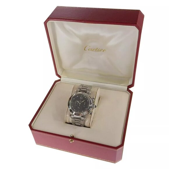 CARTIER Pasha Watches W3107355 Back schedule cal.205 grayDial Stainless St... - Picture 4 of 8